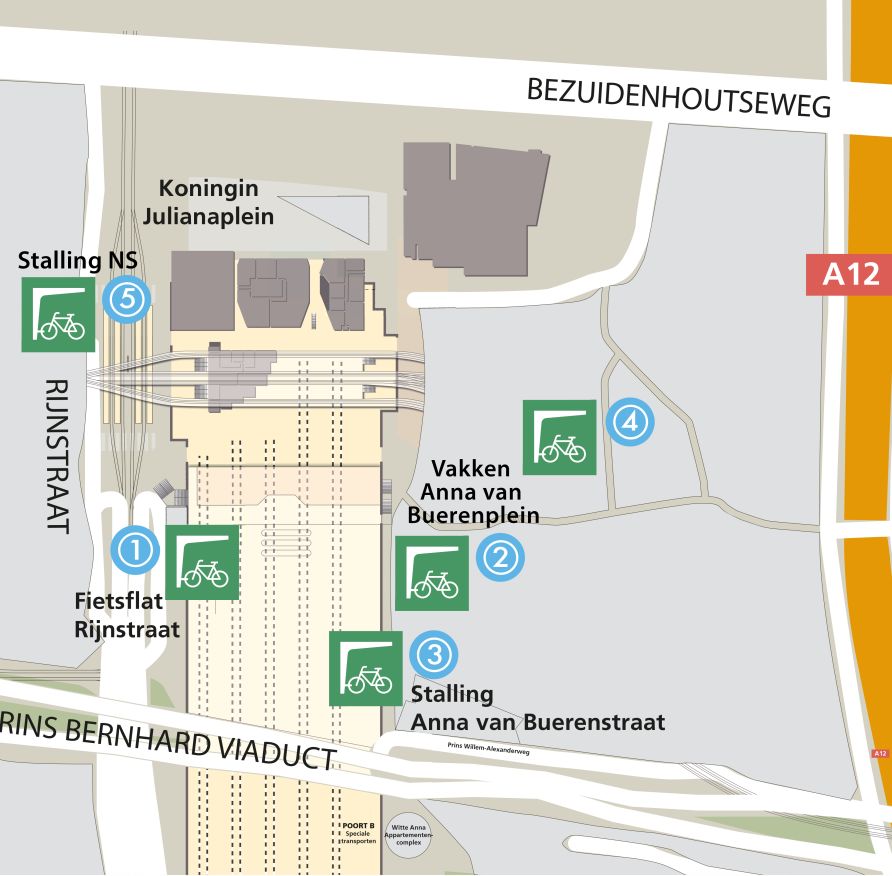 plattegrond fietsenstalling